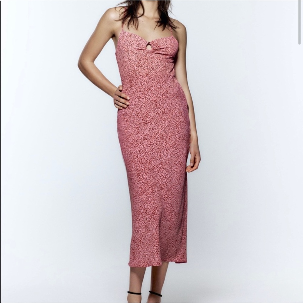 Zara printed midi dress. Size S.